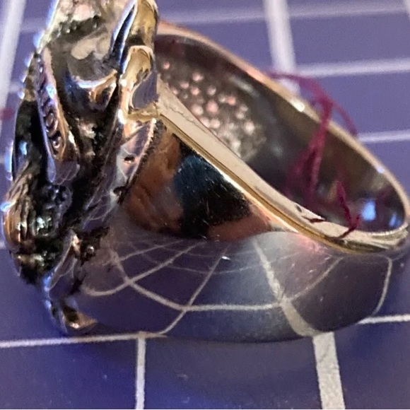 Eagle Ring . Mens Stainless Steel Gothic MC Biker Eagle Ring Men Size 10 - Picture 5 of 5